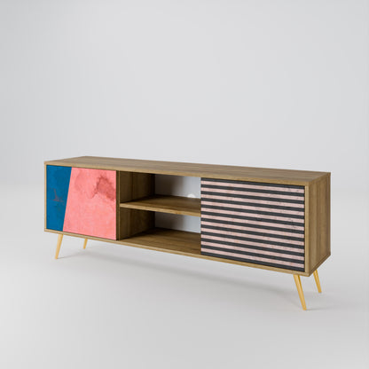 GLAMOROUS STRIPE 2-türiges TV-Lowboard
