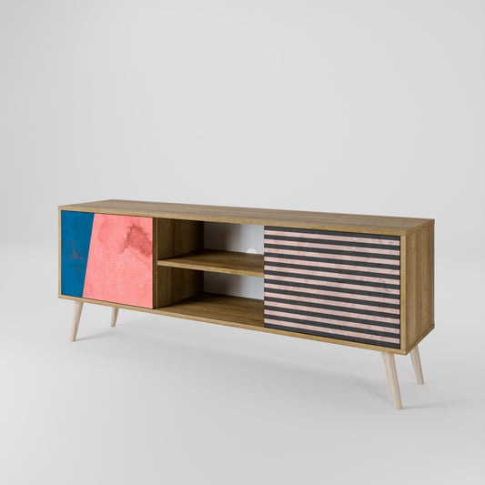 GLAMOROUS STRIPE 2-türiges TV-Lowboard