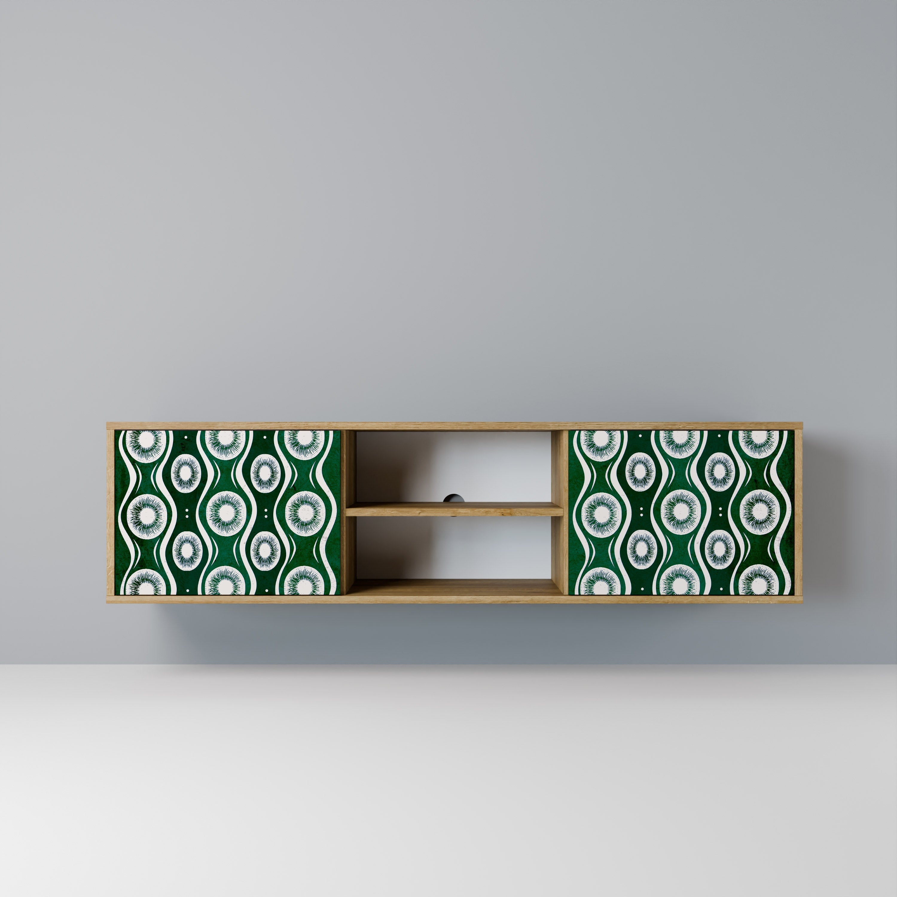 GREEN EYES TV-Lowboard mit 2 Türen in Eiche-Optik