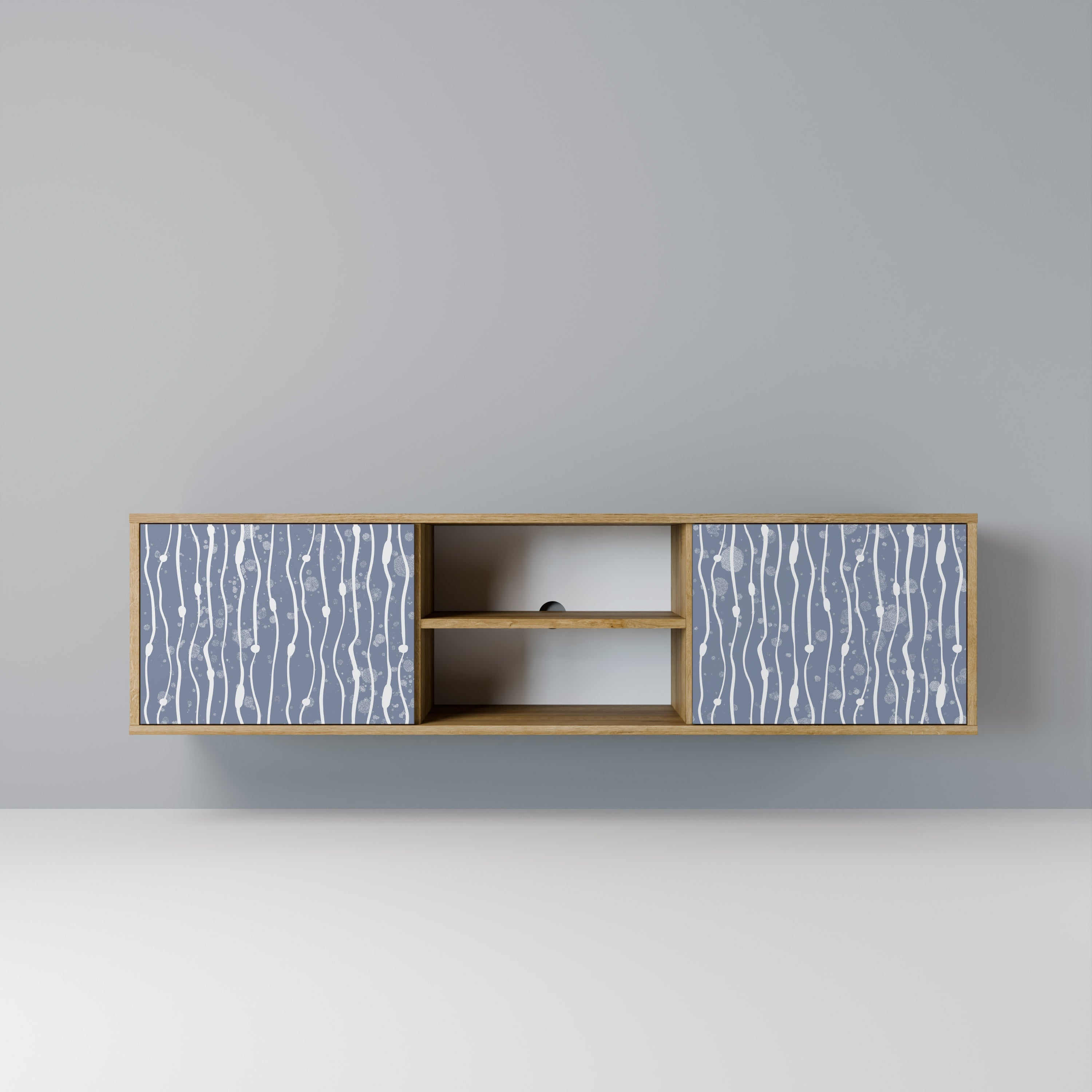 GRAPHITE RAIN TV-Lowboard mit 2 Türen in Eiche-Optik