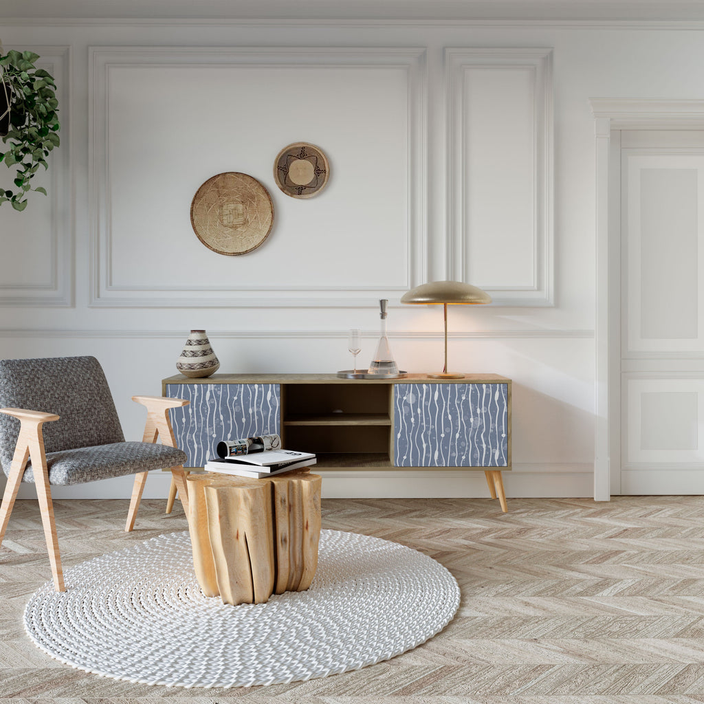 GRAPHITE RAIN TV-Lowboard mit 2 Türen in Eiche-Optik