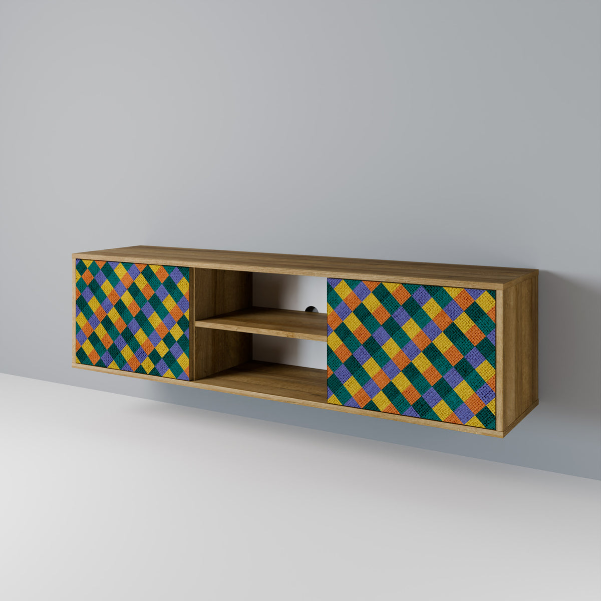 PAINTED SQUARES MIX 2-türiges TV-Lowboard