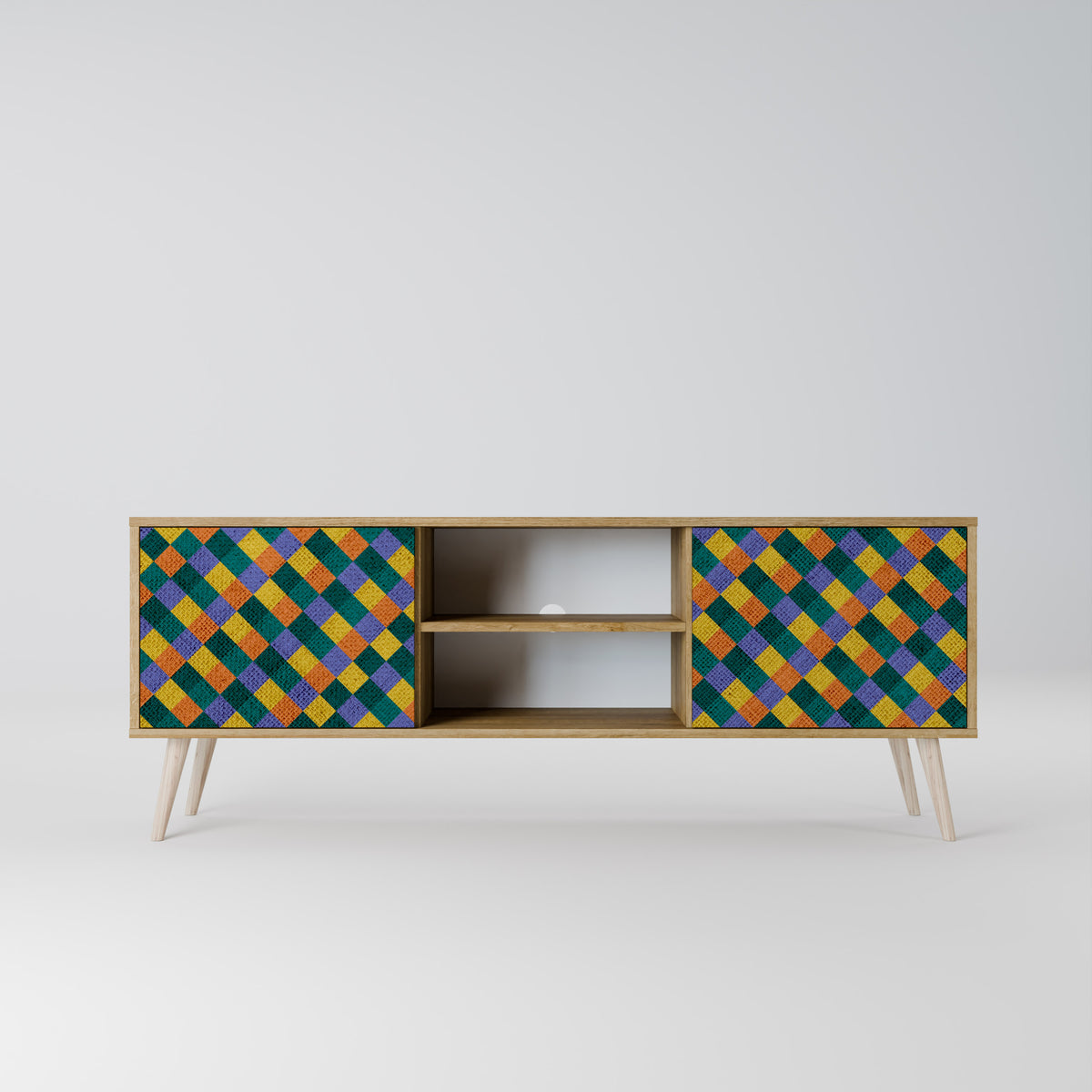 PAINTED SQUARES MIX 2-türiges TV-Lowboard