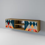 CRACKED ILLUSION TV-Lowboard mit 2 Türen in Eiche-Optik