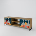 CRACKED ILLUSION TV-Lowboard mit 2 Türen in Eiche-Optik