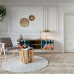 CRACKED ILLUSION TV-Lowboard mit 2 Türen in Eiche-Optik