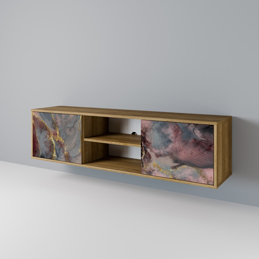 GOLDEN TIDES 2-Door TV Stand in Oak Effect