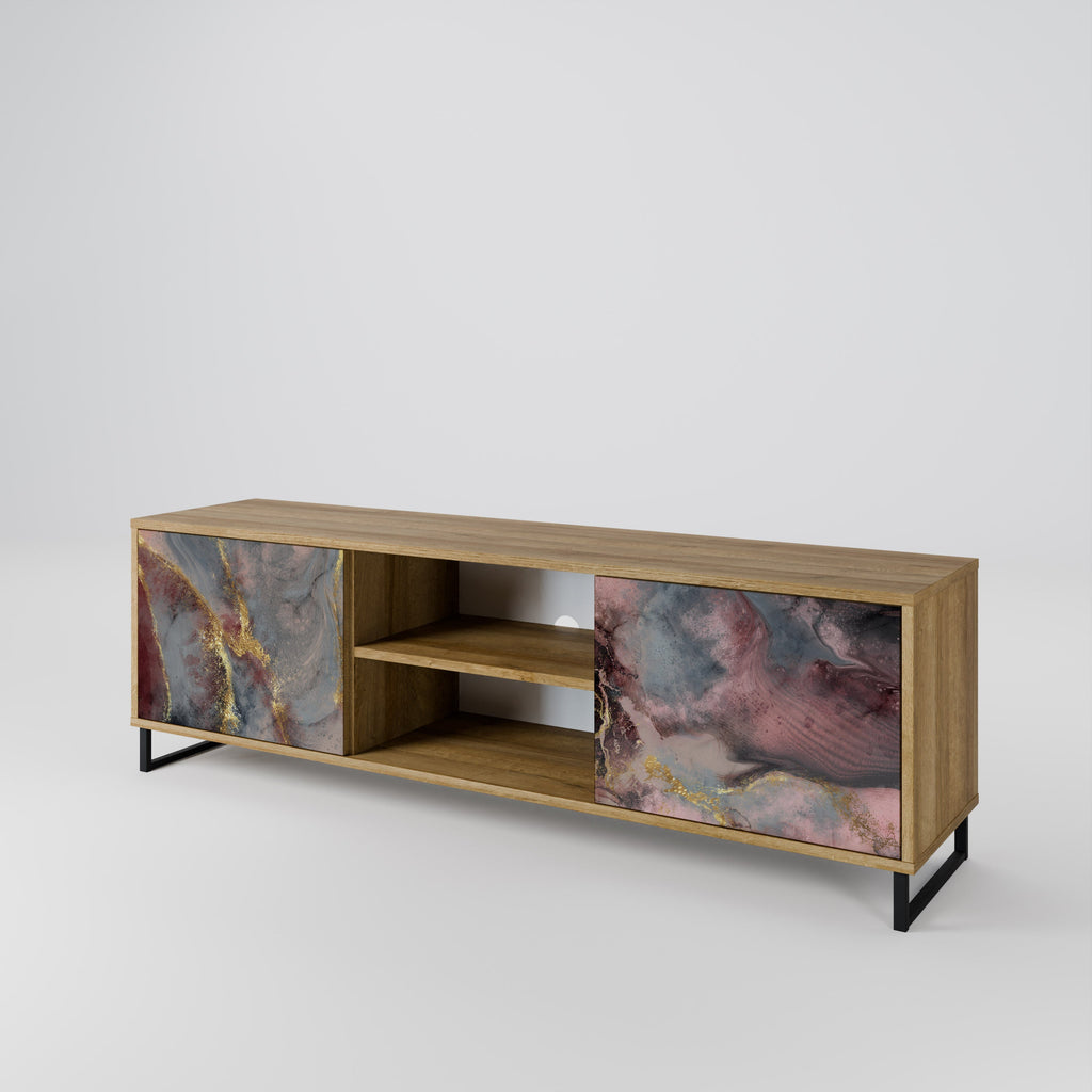 GOLDEN TIDES 2-Door TV Stand in Oak Effect