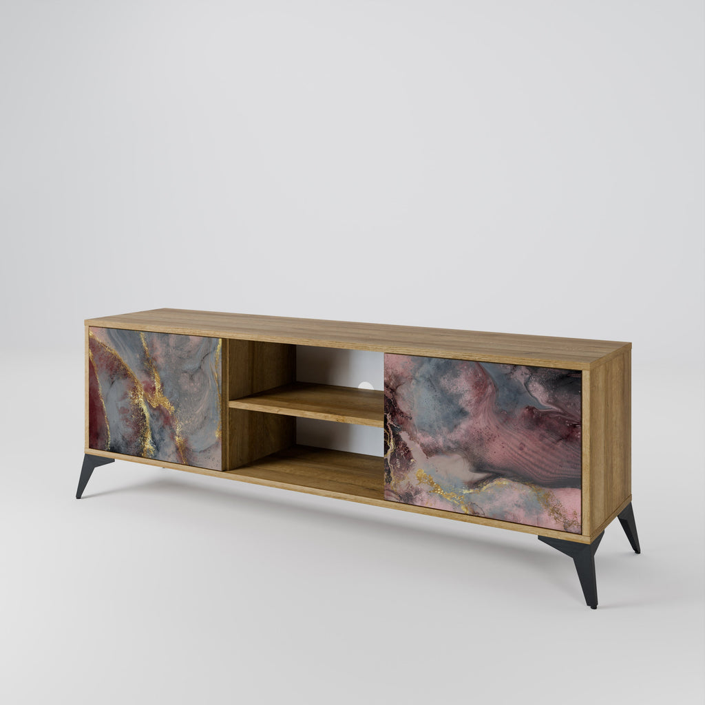 GOLDEN TIDES 2-Door TV Stand in Oak Effect