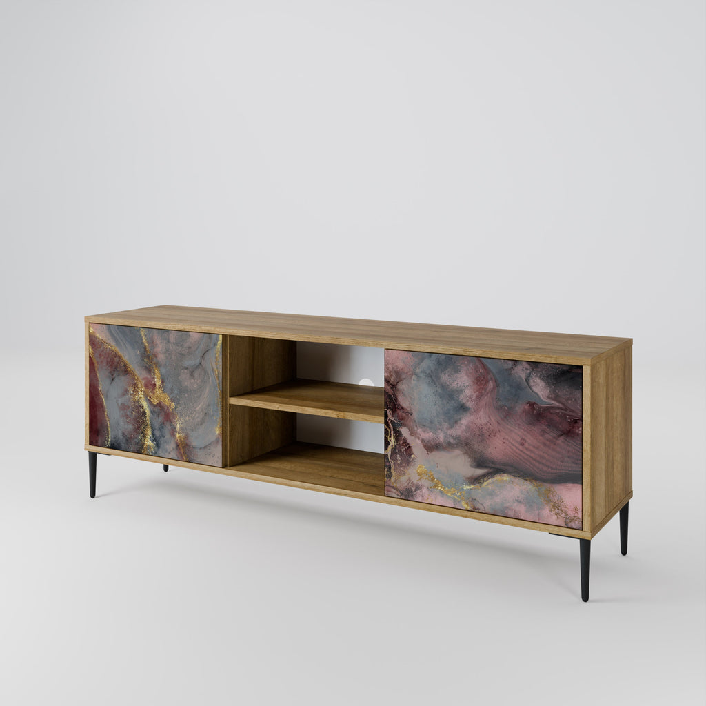 GOLDEN TIDES 2-Door TV Stand in Oak Effect