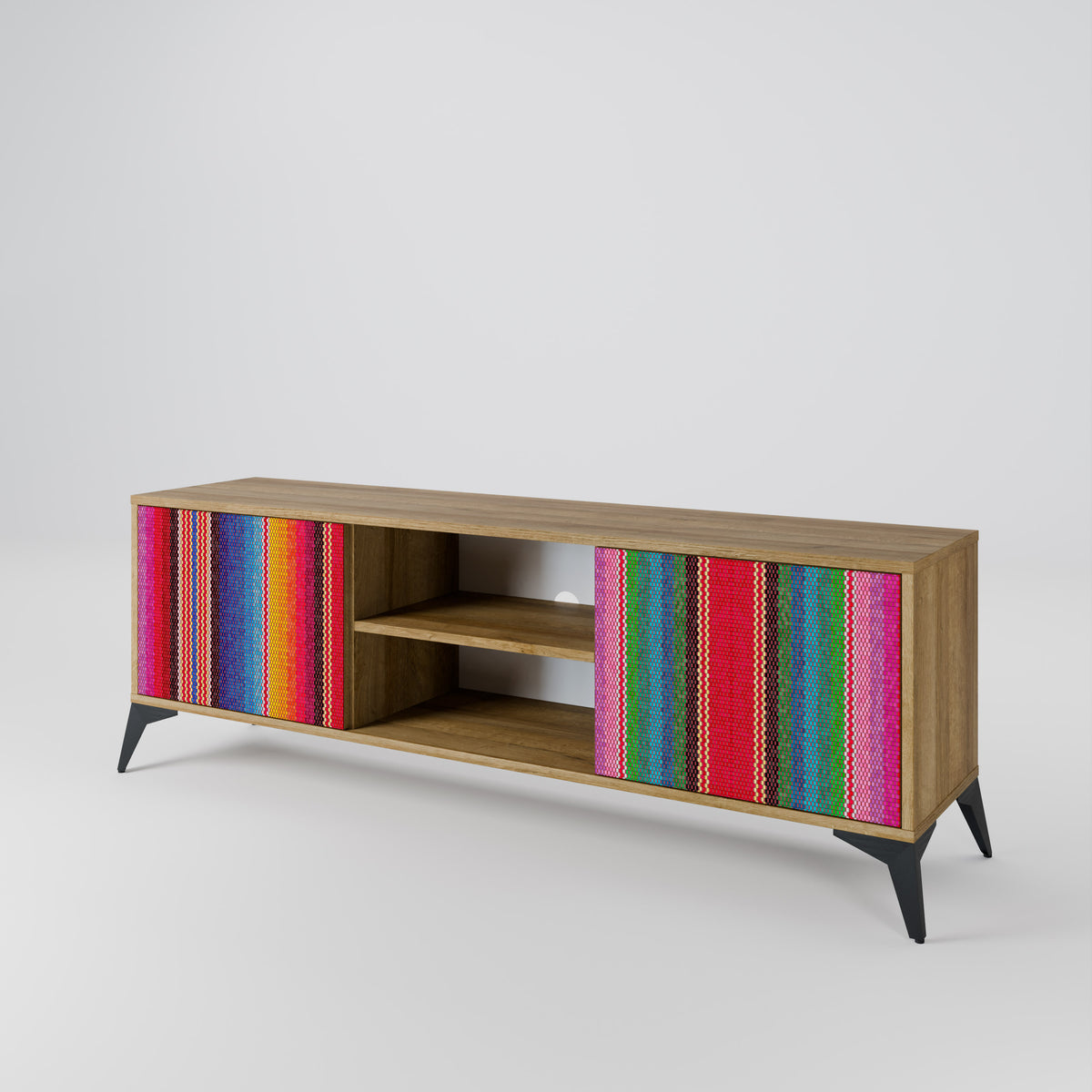 ETHNIC MEXICAN 2-Door TV Cabinet