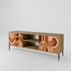PRISM MOSAIC 2-Door TV Stand in Oak Effect