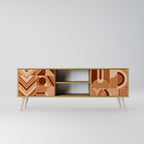 PRISM MOSAIC 2-Door TV Stand in Oak Effect