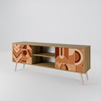 PRISM MOSAIC 2-Door TV Stand in Oak Effect