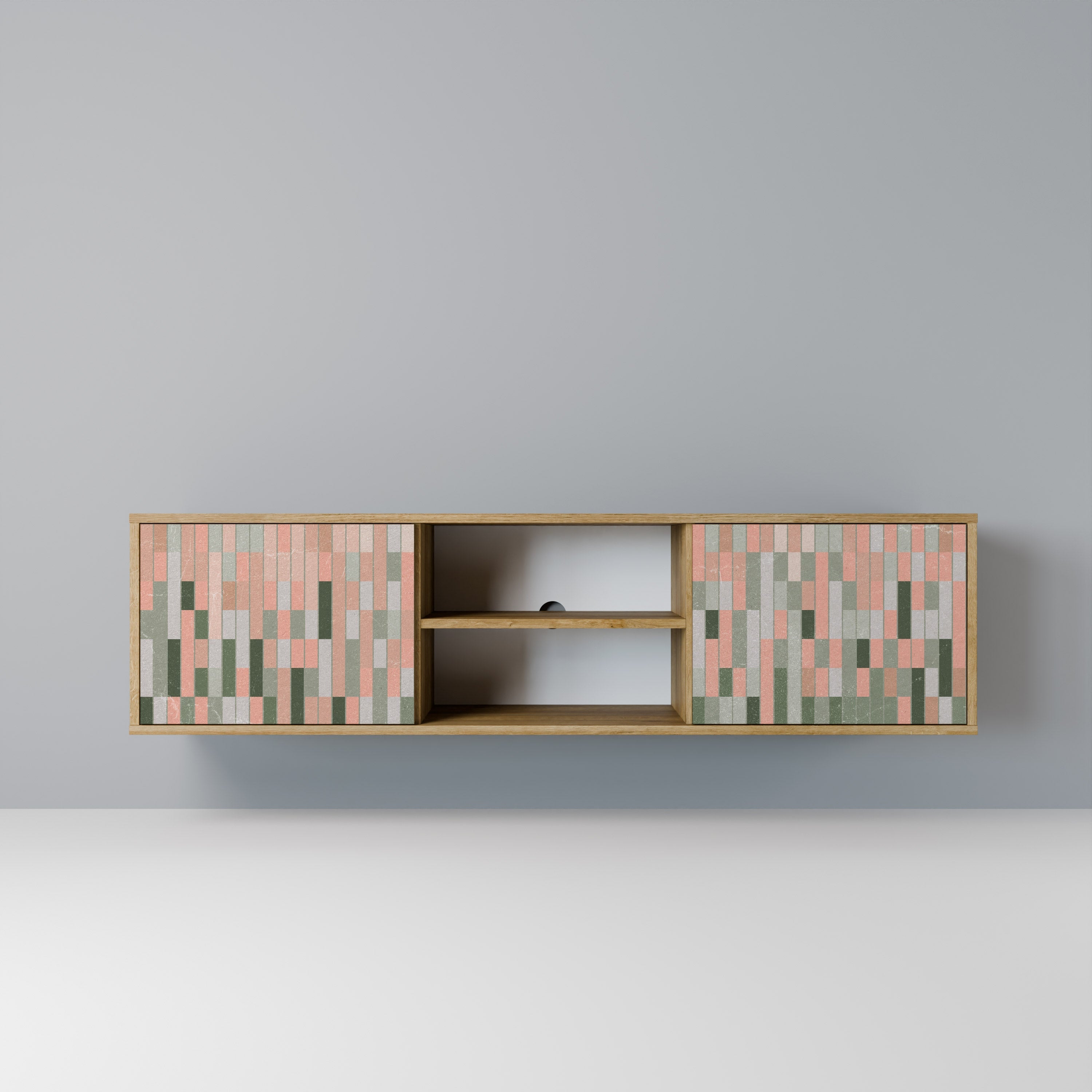 BUILDING THE FUTURE 2-Door TV Stand in Oak Effect