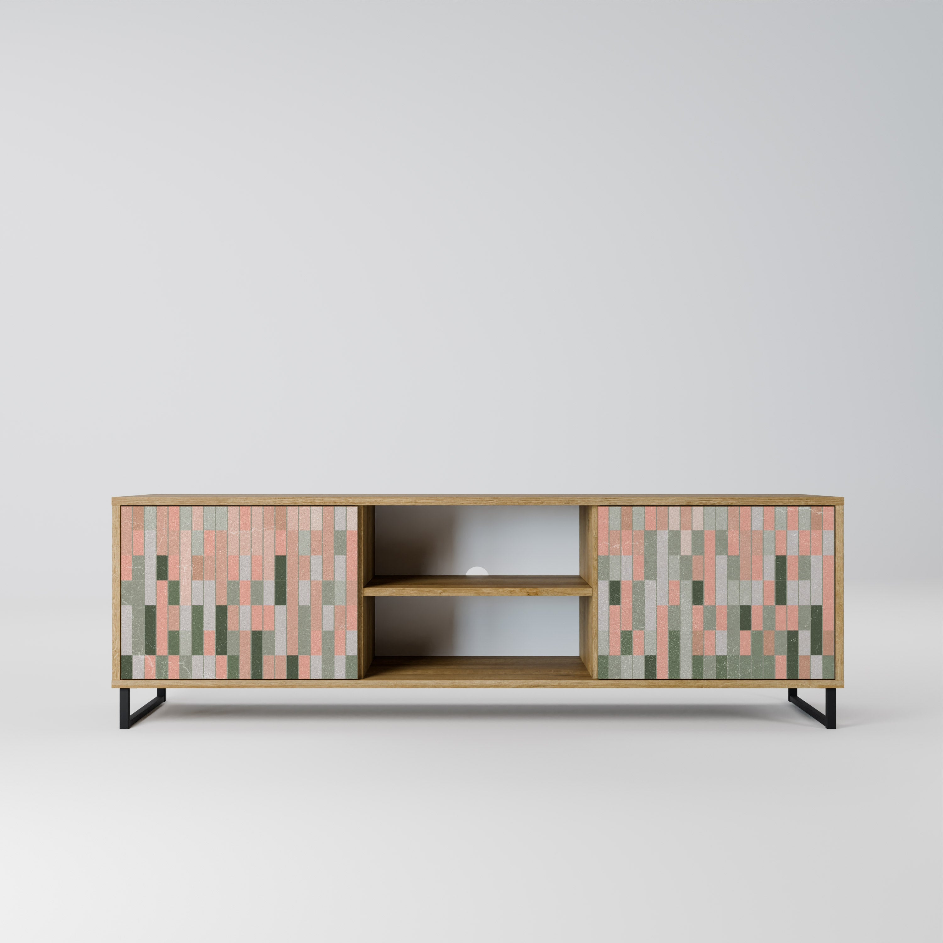 BUILDING THE FUTURE 2-Door TV Stand in Oak Effect