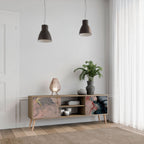 GILDED SWIRLS TV-Lowboard mit 2 Türen in Eiche-Optik