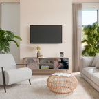 GILDED SWIRLS TV-Lowboard mit 2 Türen in Eiche-Optik