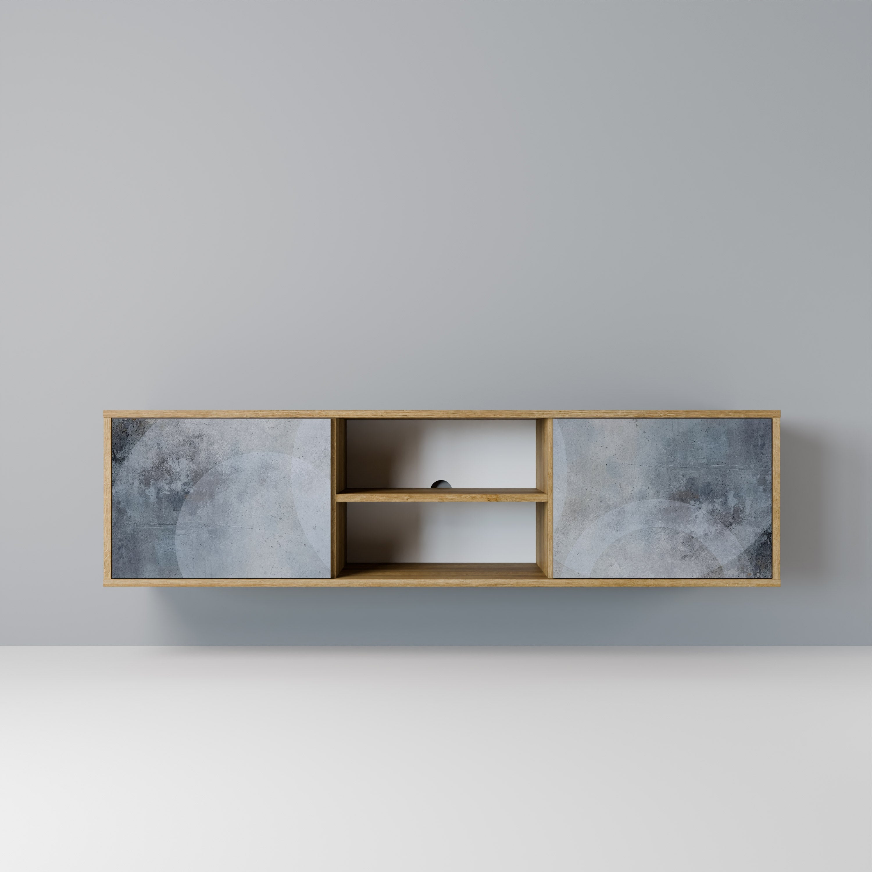 MUTED ARC TV-Lowboard mit 2 Türen in Eiche-Optik