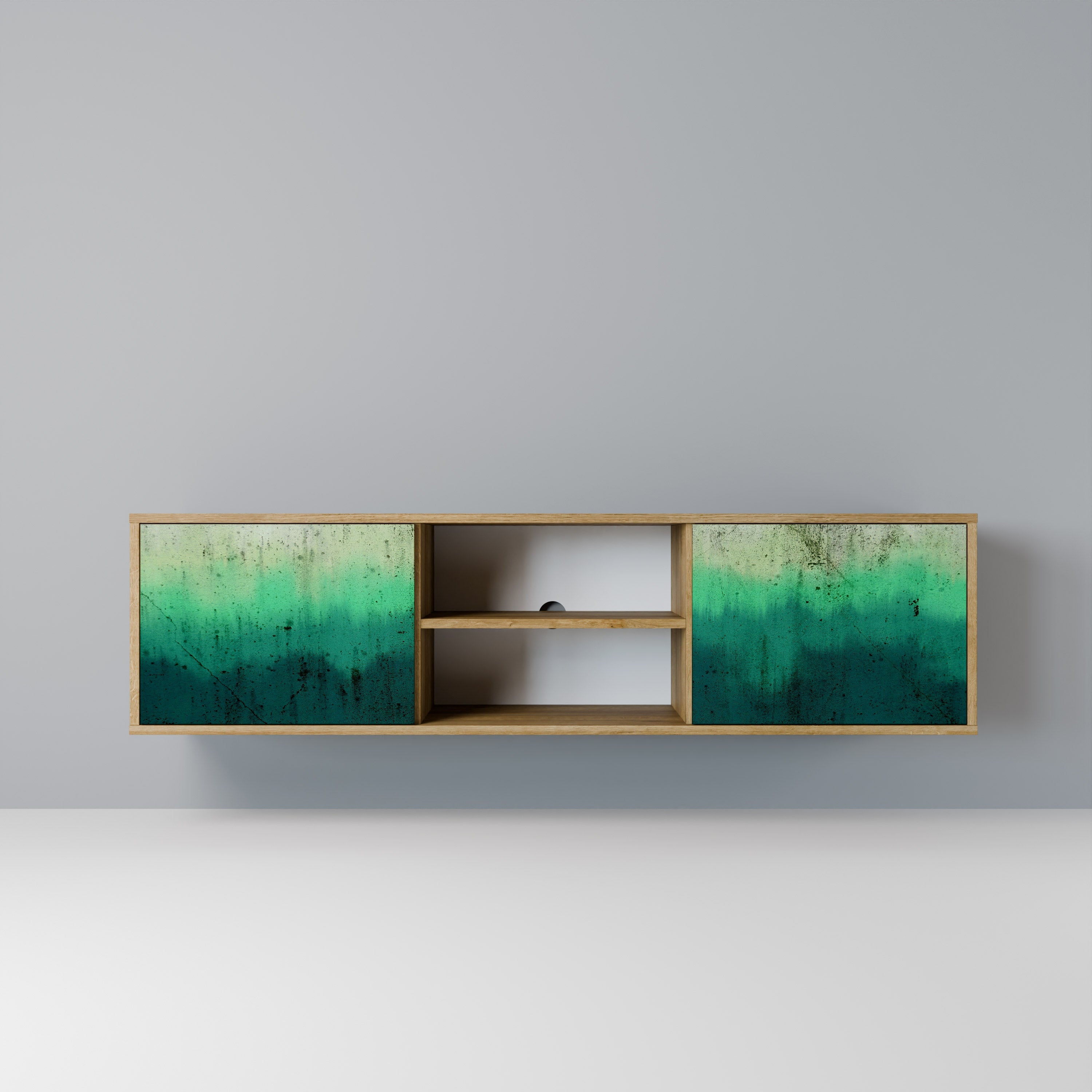 NORTHERN LIGHTS TV-Lowboard mit 2 Türen in Eiche-Optik