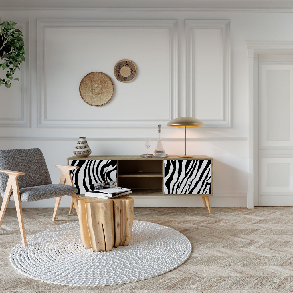 SPLENDID ZEBRA TV-Lowboard mit 2 Türen in Eiche-Optik