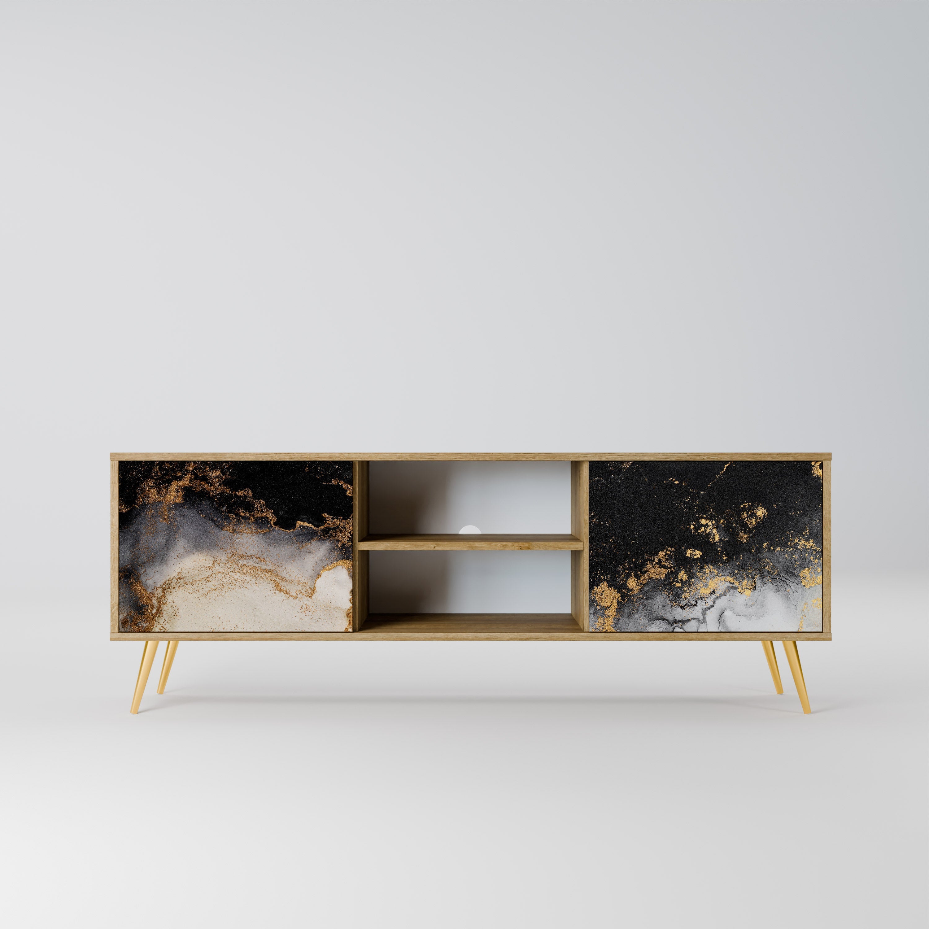 MARBLE OF TOMMORROW TV-Lowboard mit 2 Türen in Eiche-Optik