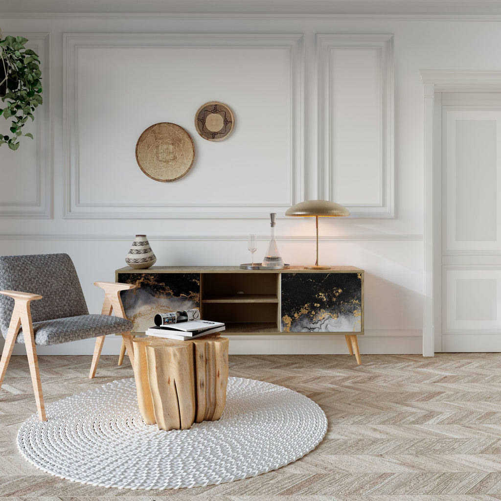 MARBLE OF TOMMORROW TV-Lowboard mit 2 Türen in Eiche-Optik