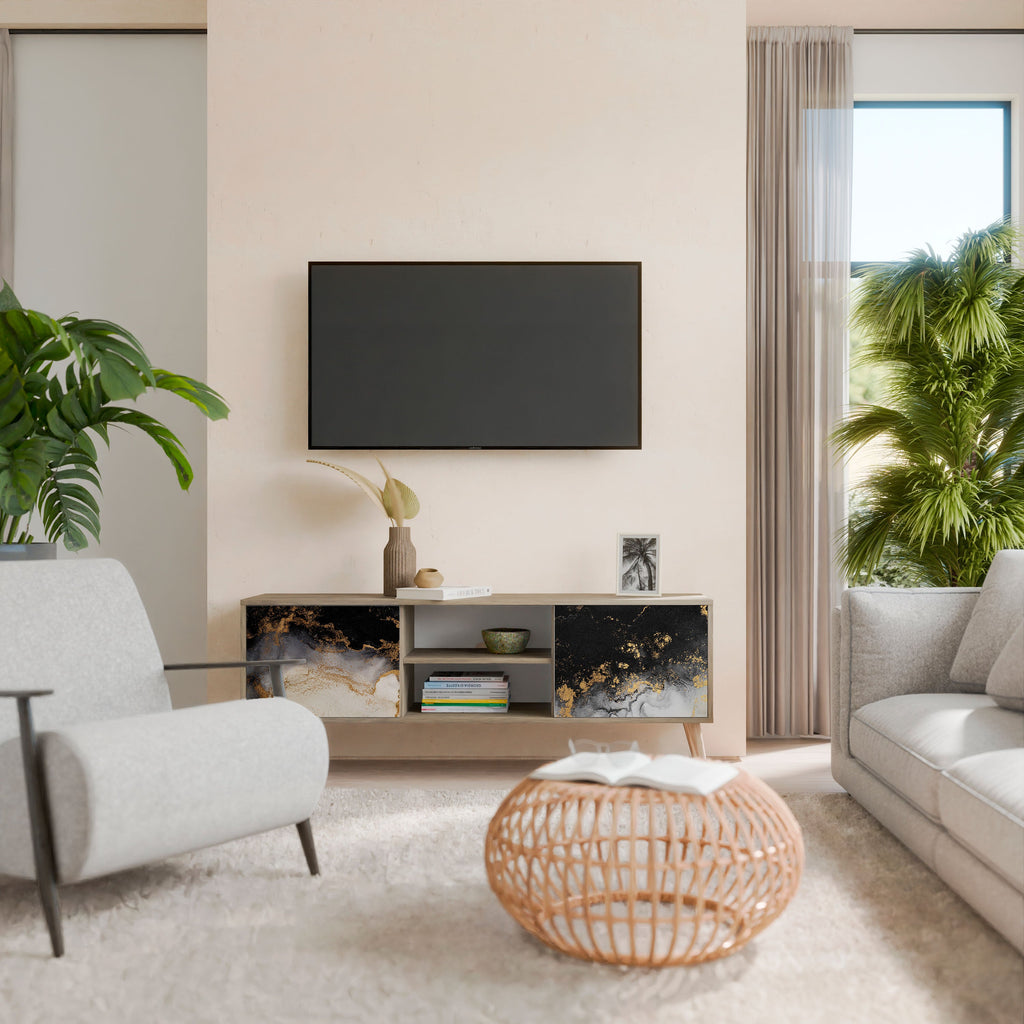 MARBLE OF TOMMORROW TV-Lowboard mit 2 Türen in Eiche-Optik