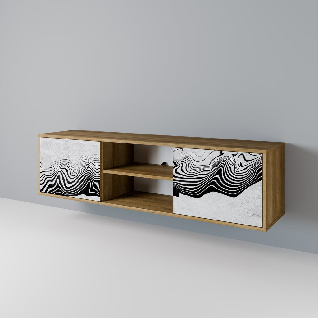 MONOCHROME MIRAGE TV-Lowboard mit 2 Türen in Eiche-Optik