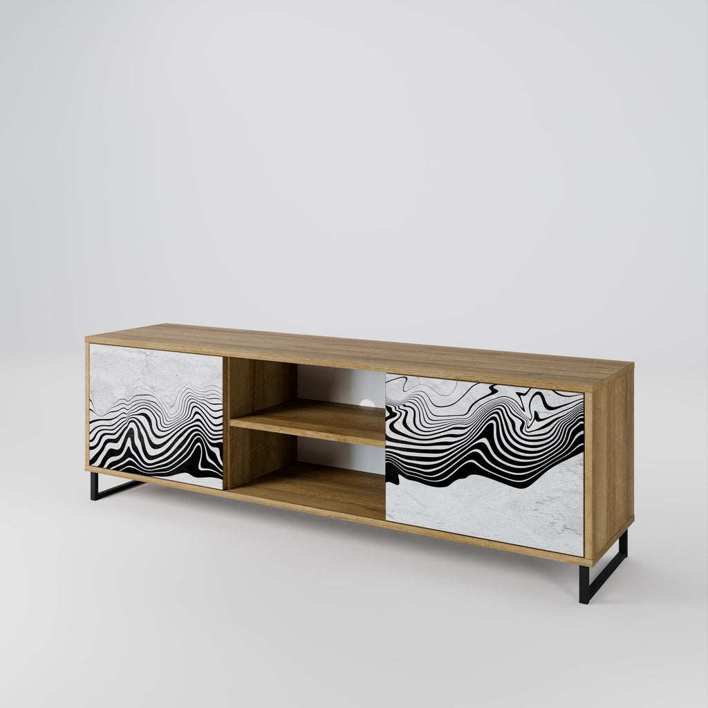 MONOCHROME MIRAGE TV-Lowboard mit 2 Türen in Eiche-Optik