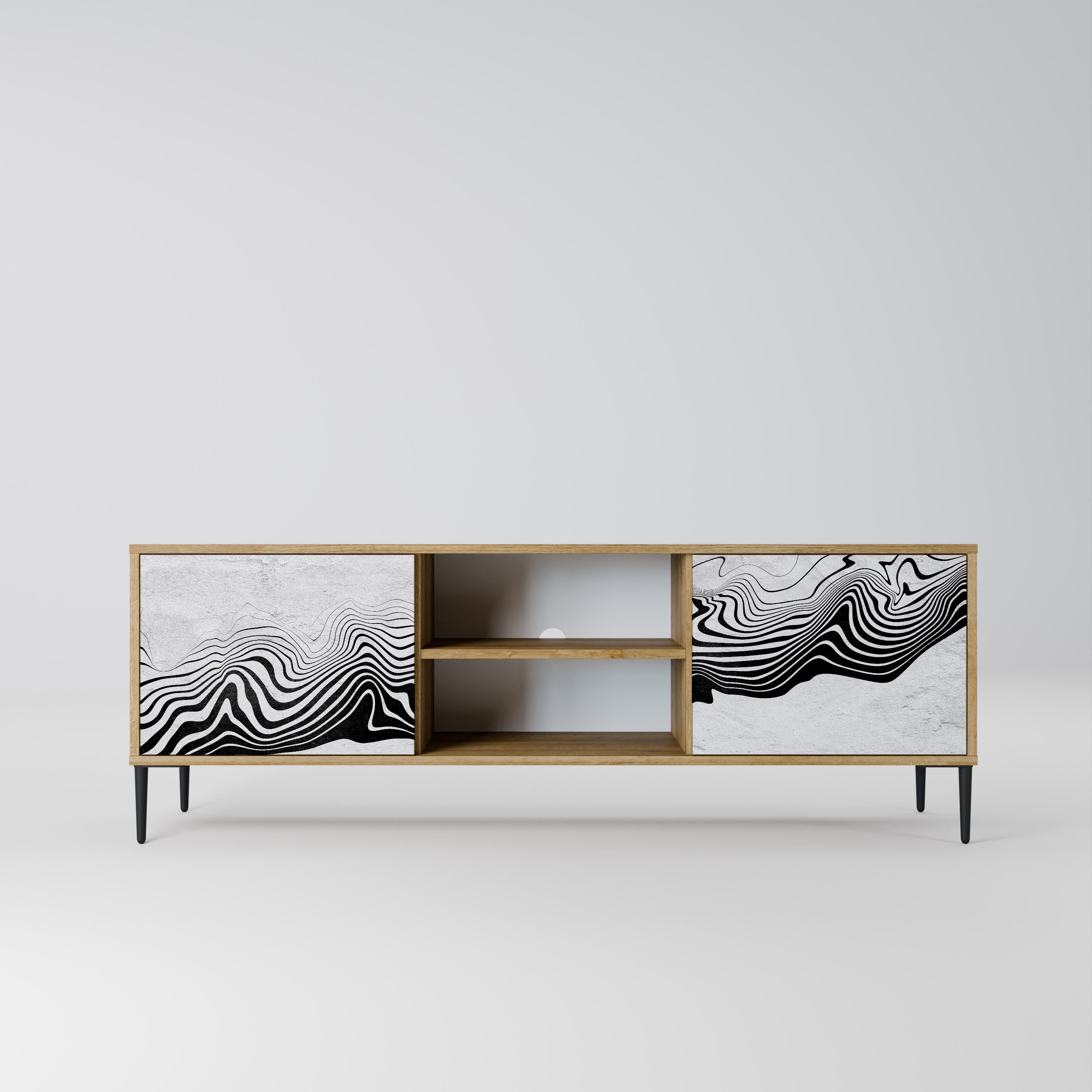 MONOCHROME MIRAGE TV-Lowboard mit 2 Türen in Eiche-Optik