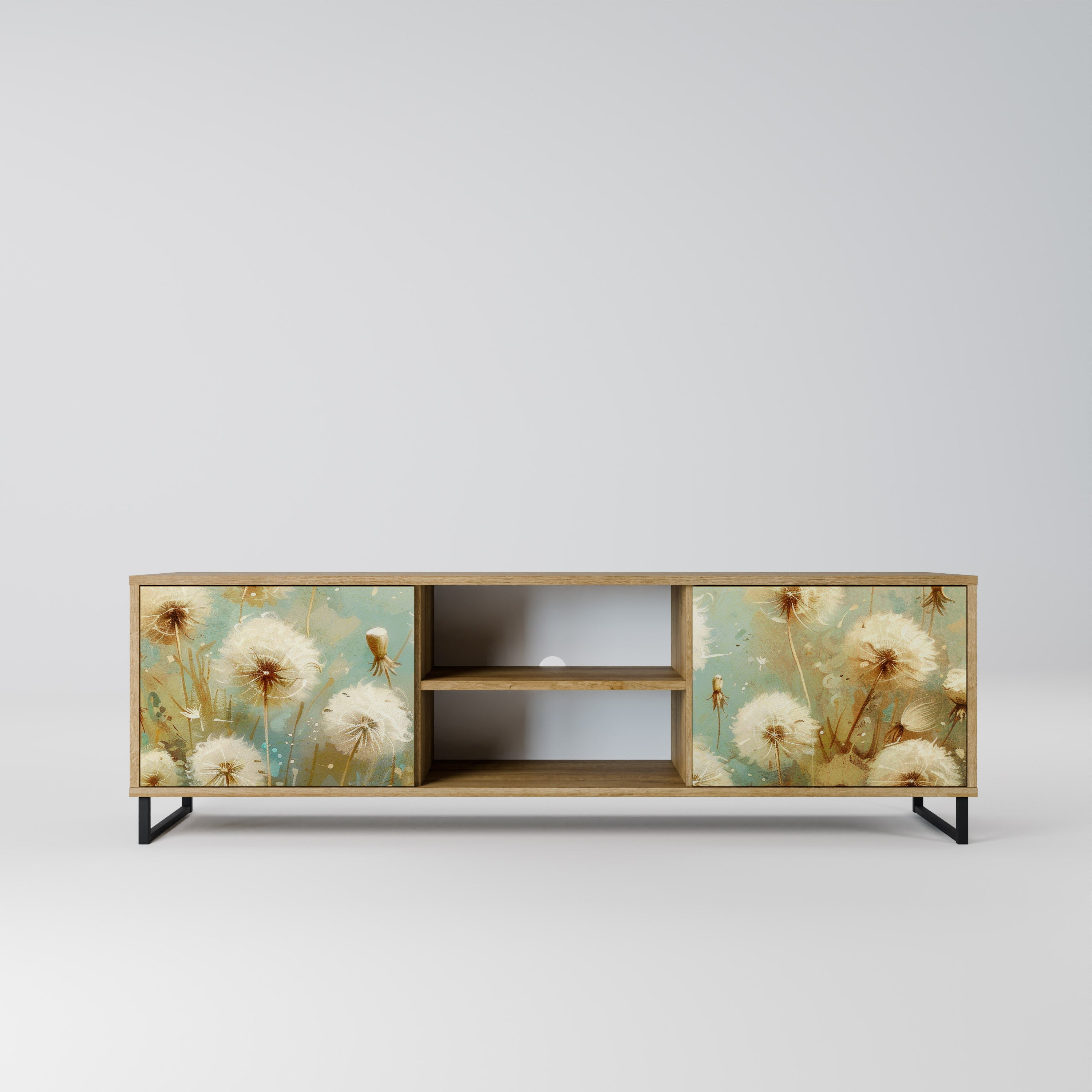 DREAMY MEADOW TV-Lowboard mit 2 Türen in Eiche-Optik