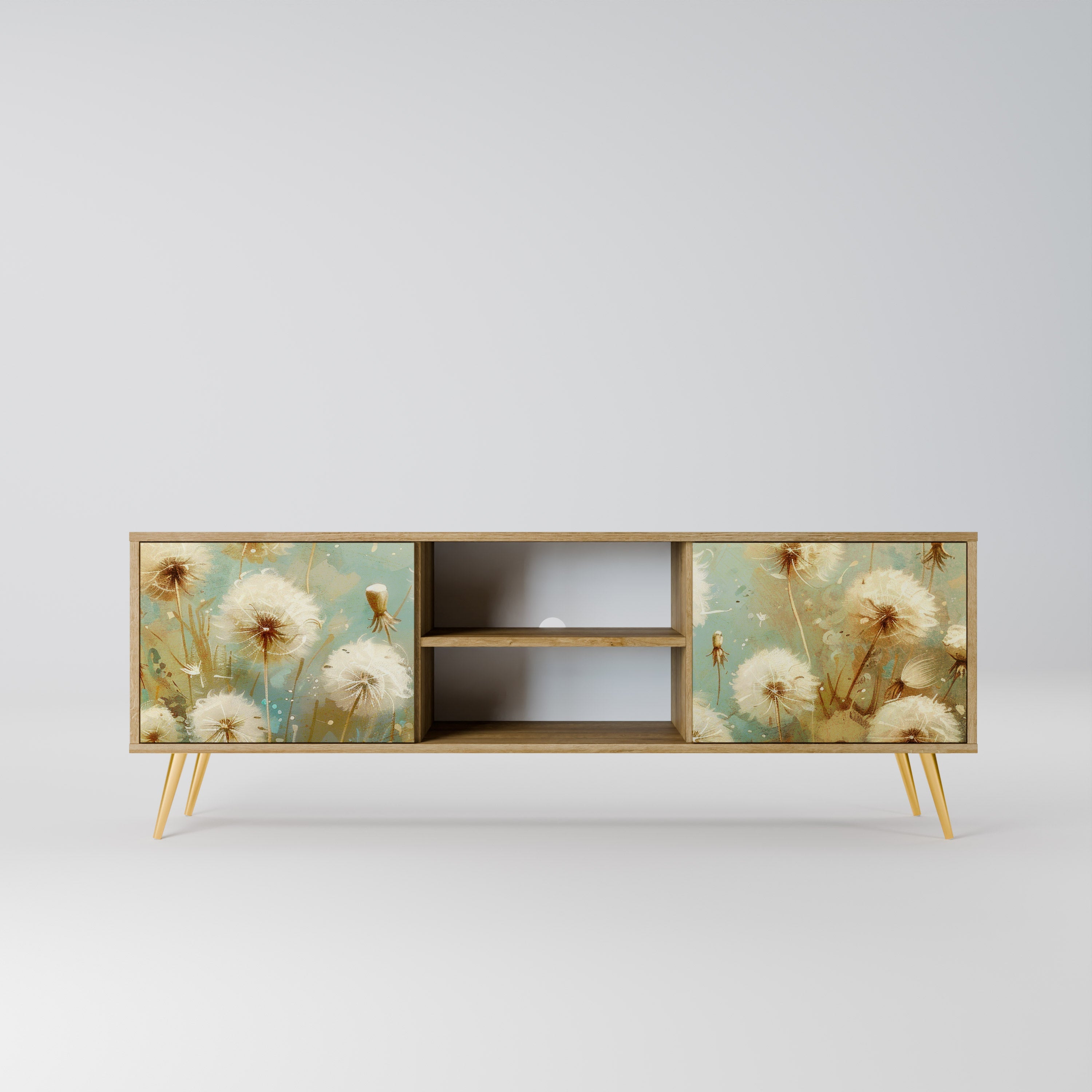 DREAMY MEADOW TV-Lowboard mit 2 Türen in Eiche-Optik