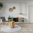 BLOOMING WATERS TV-Lowboard mit 2 Türen in Eiche-Optik