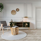 FLORAL NOIR TV-Lowboard mit 2 Türen in Eiche-Optik