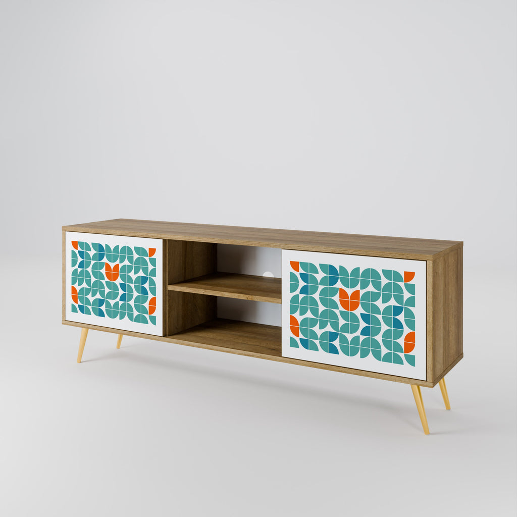 BE THE CHANGE TV-Lowboard mit 2 Türen in Eiche-Optik