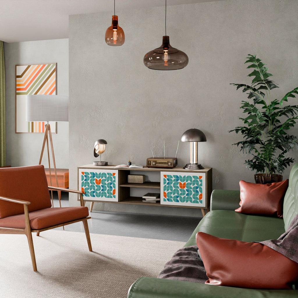 BE THE CHANGE TV-Lowboard mit 2 Türen in Eiche-Optik