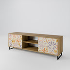 SPRING WHIMSY 2-Door TV Stand in Oak Effect