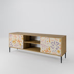 SPRING WHIMSY 2-Door TV Stand in Oak Effect