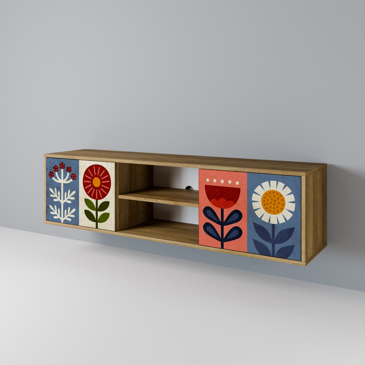 SCANDIC FLOWERET 2-Door TV Cabinet