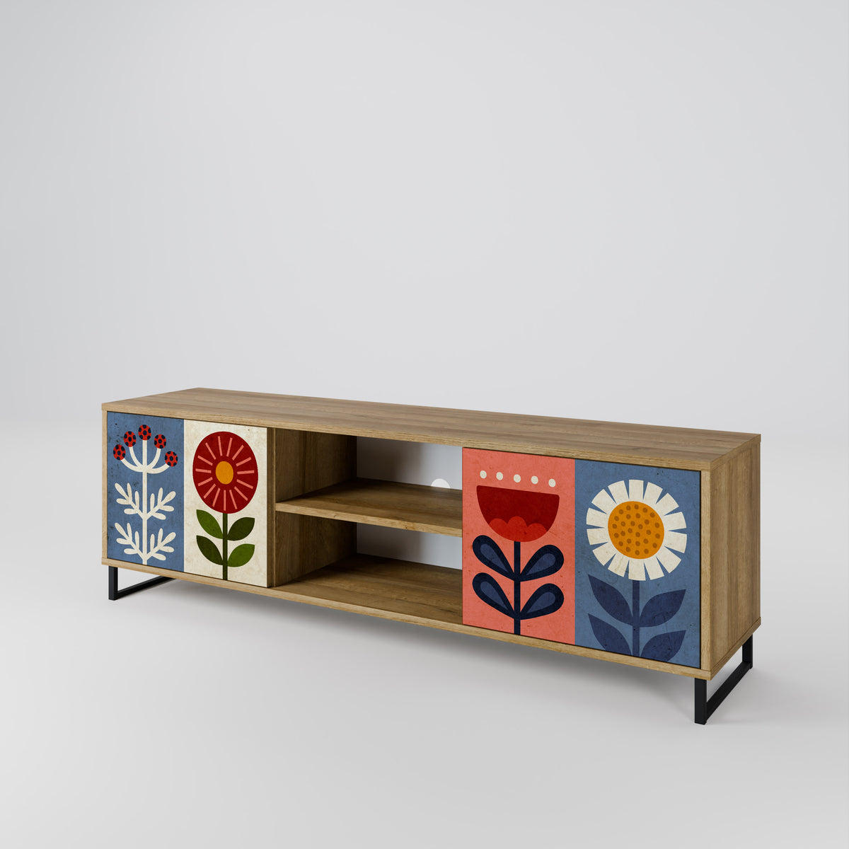 SCANDIC FLOWERET 2-Door TV Cabinet
