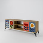 SCANDIC FLOWERET TV-Lowboard mit 2 Türen in Eiche-Optik