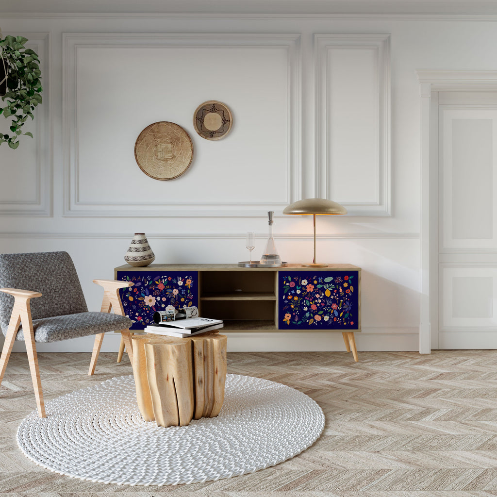 FLORAL COMBINATION TV-Lowboard mit 2 Türen in Eiche-Optik