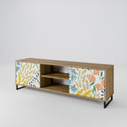 HELLO SPRING 2-Door TV Stand in Oak Effect