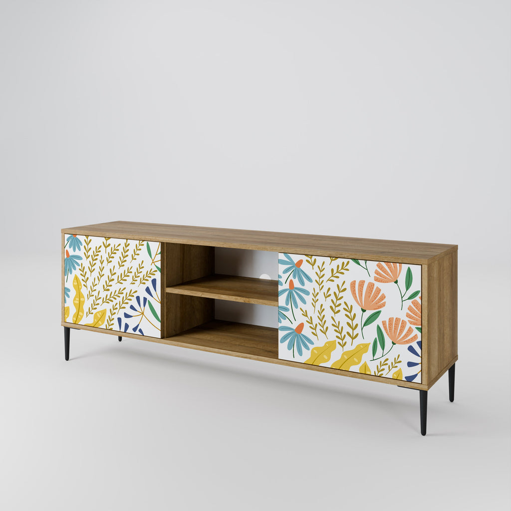 HELLO SPRING 2-Door TV Stand in Oak Effect