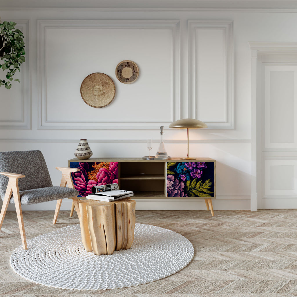 BLOOMING ELEGANCE TV-Lowboard mit 2 Türen in Eiche-Optik