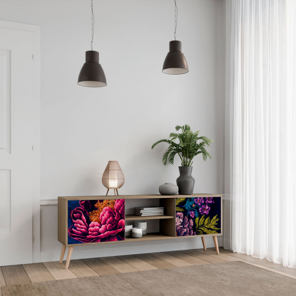 BLOOMING ELEGANCE TV-Lowboard mit 2 Türen in Eiche-Optik