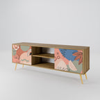 PASTEL DESTINY 2-Door TV Stand in Oak Effect