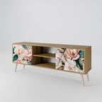 FLORAL GRACE 2-Door TV Stand in Oak Effect