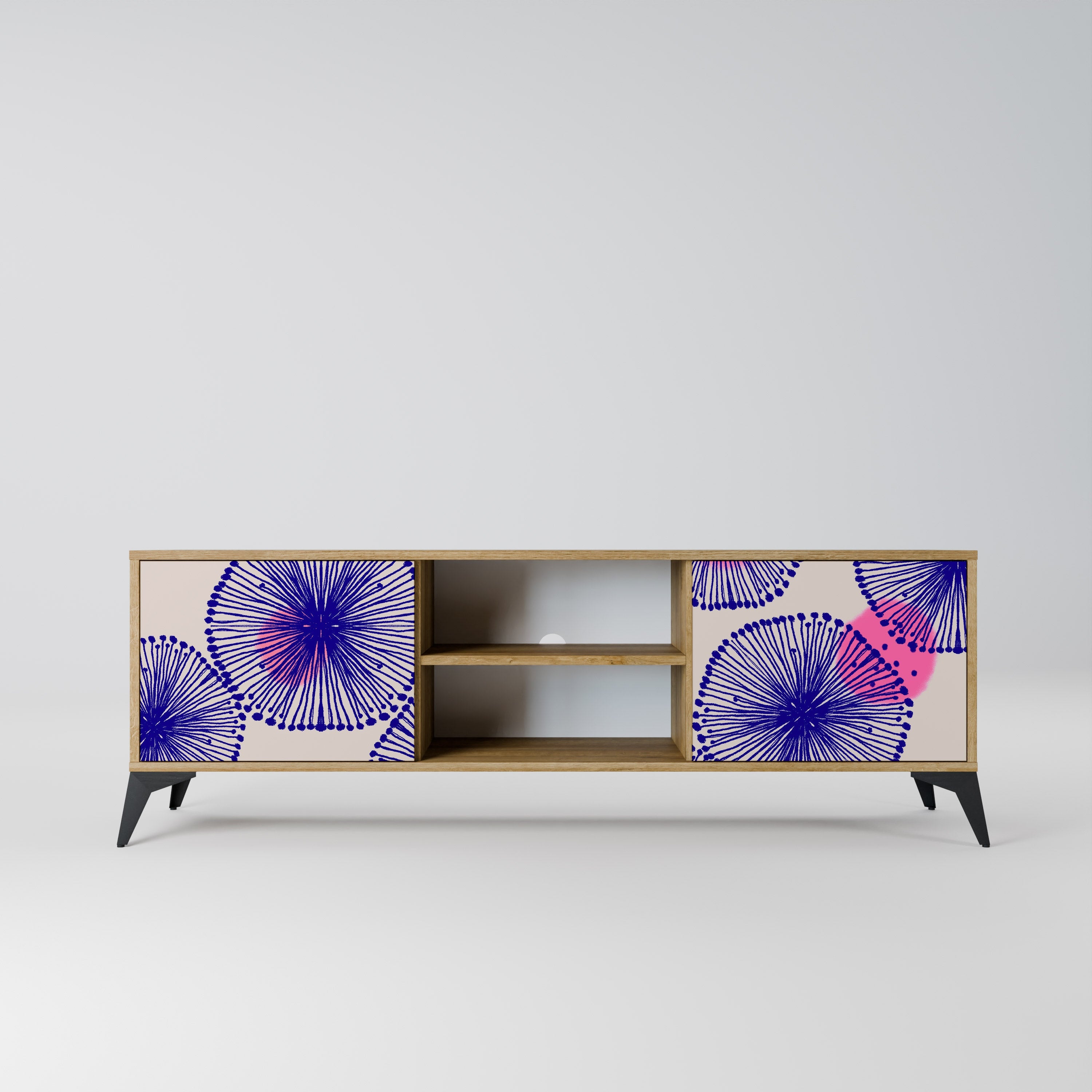 MAGIC NATURE 2-Door TV Stand in Oak Effect